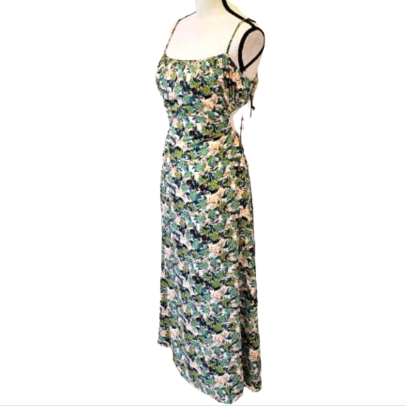 ASTR The Label Green Orange Floral Cut-Out Sundress,Large,NWT - Picture 11 of 16